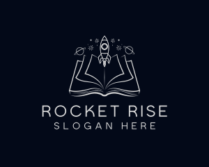 Rocket Galaxy Book logo design