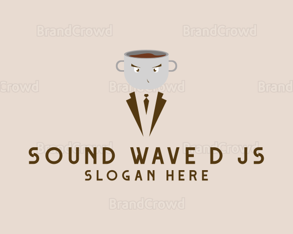 Coffee Cup Suit Logo