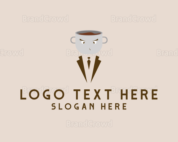 Coffee Cup Suit Logo