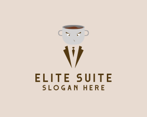 Coffee Cup Suit logo design