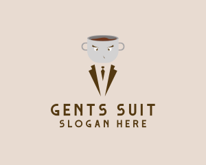 Coffee Cup Suit logo design
