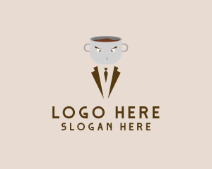 Mocha - Coffee Cup Suit logo design