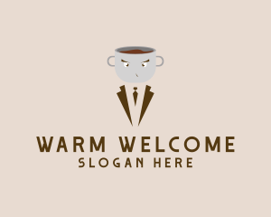 Hospitality - Coffee Cup Suit logo design