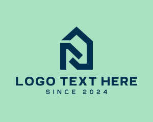 Negative Space - Blue House Realty logo design
