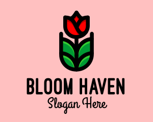 Blooming Rose Garden  logo design