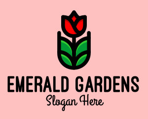 Blooming Rose Garden  logo design