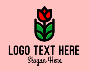 Valentines - Blooming Rose Garden logo design