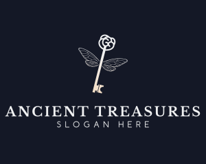 Luxury Key Wings logo design