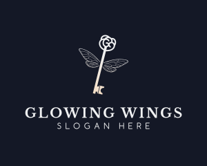 Luxury Key Wings logo design