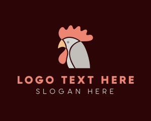 Farm - Chicken Rooster Head logo design