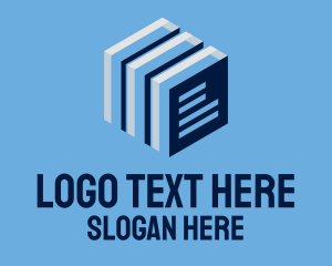 Blue Book - Book Cube logo design
