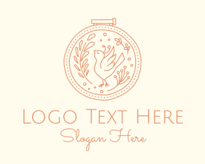 Embroidery - Nature Bird Embroidery logo design