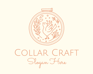 Nature Bird Embroidery logo design