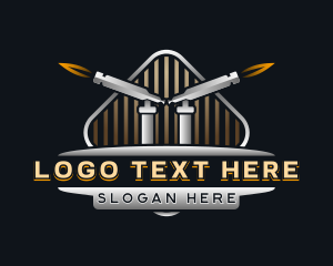 Fabrication Torch Welding logo design