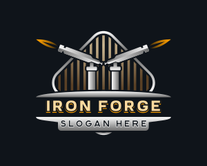 Fabrication Torch Welding logo design