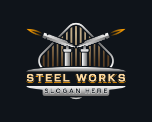 Fabrication Torch Welding logo design