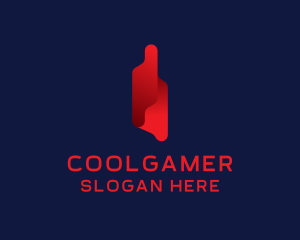 Abstract Red Gaming Company Logo