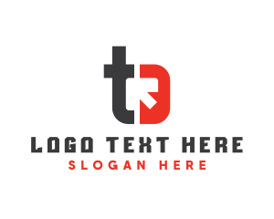 Logistics - Modern Arrow Letter T & B logo design