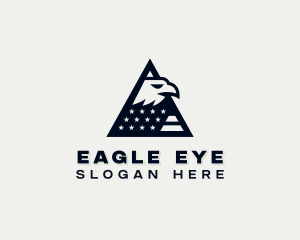 American Patriotic Bald Eagle logo design