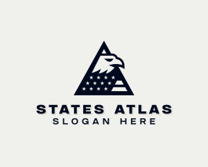 American Patriotic Bald Eagle logo design