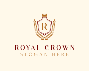 Crown Shield Crest logo design