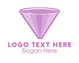 Crystal - Purple Diamond Sparkle logo design