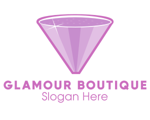 Glamour - Purple Diamond Sparkle logo design