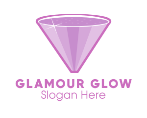 Glamour - Purple Diamond Sparkle logo design