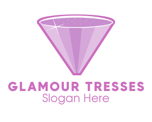 Purple Diamond Sparkle logo design