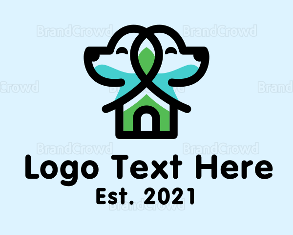 Symmetrical Dog House Logo