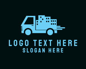 Transportation - City Truck Delivery logo design