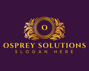 Luxury Ornamental Wreath logo design