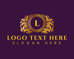 Exclusive - Luxury Ornamental Wreath logo design