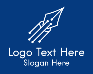 Digital Pen Rocket Logo