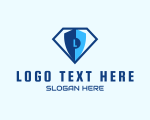 Letter - Diamond Tech Shield Security logo design