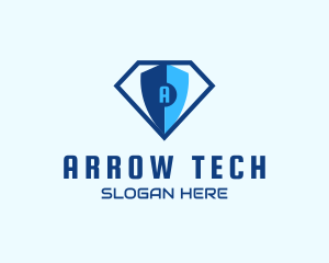 Diamond Tech Shield Security logo design