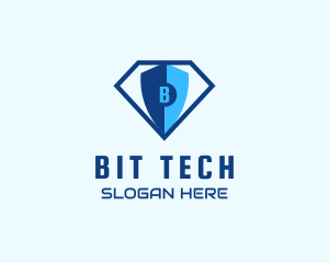 Diamond Tech Shield Security logo design