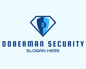 Diamond Tech Shield Security logo design