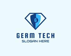 Diamond Tech Shield Security logo design