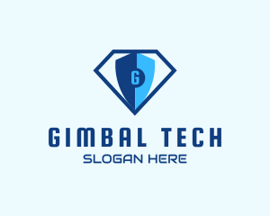 Diamond Tech Shield Security logo design