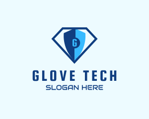 Diamond Tech Shield Security logo design