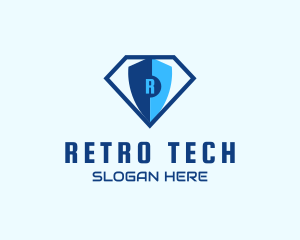 Diamond Tech Shield Security logo design