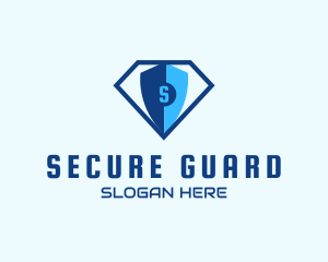 Diamond Tech Shield Security logo design