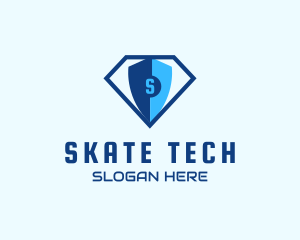 Diamond Tech Shield Security logo design