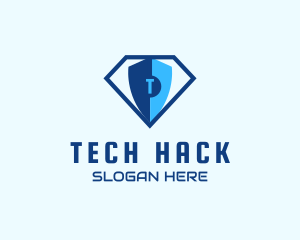 Diamond Tech Shield Security logo design