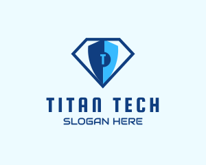 Diamond Tech Shield Security logo design