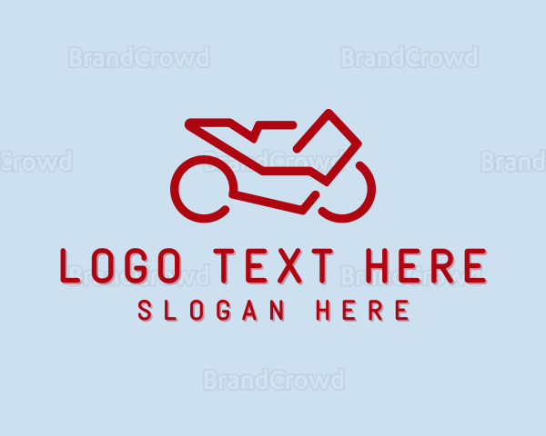 Modern Digital Motorcycle Logo