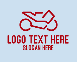 Motorcycle - Modern Digital Motor logo design