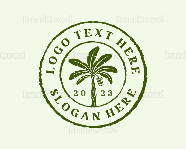 Natural Banana Tree Logo