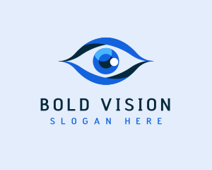 Blue Shiny Eye Lens logo design